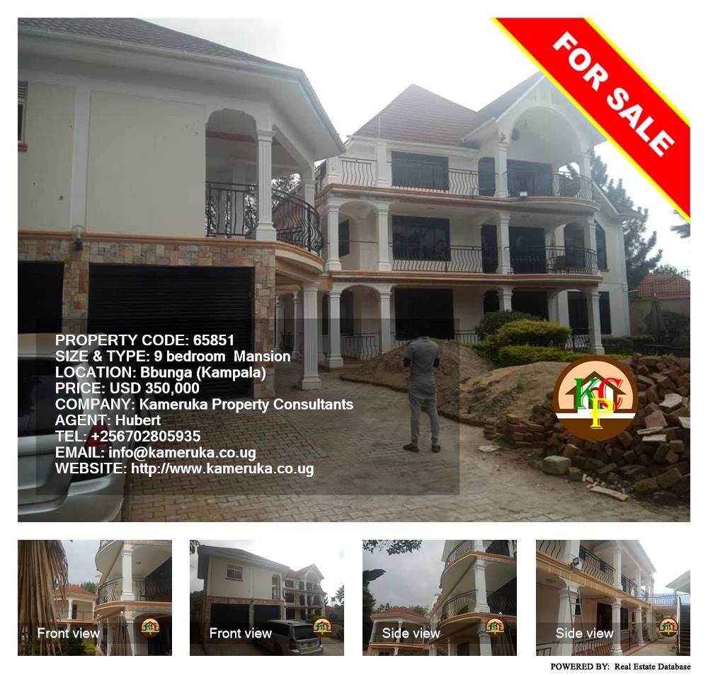 9 bedroom Mansion  for sale in Bbunga Kampala Uganda, code: 65851