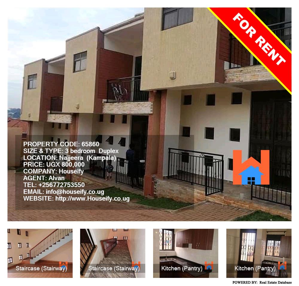 3 bedroom Duplex  for rent in Najjera Kampala Uganda, code: 65860