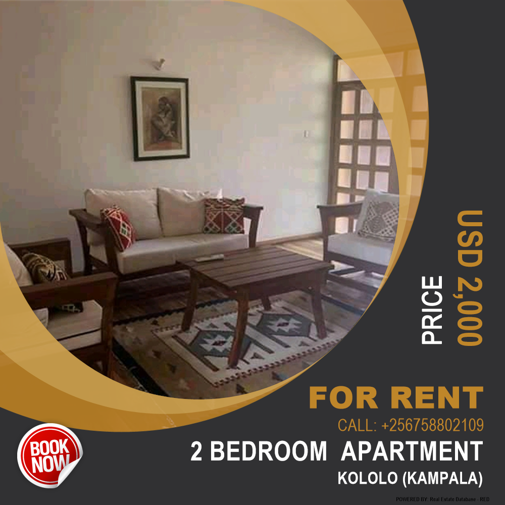 2 bedroom Apartment  for rent in Kololo Kampala Uganda, code: 65877