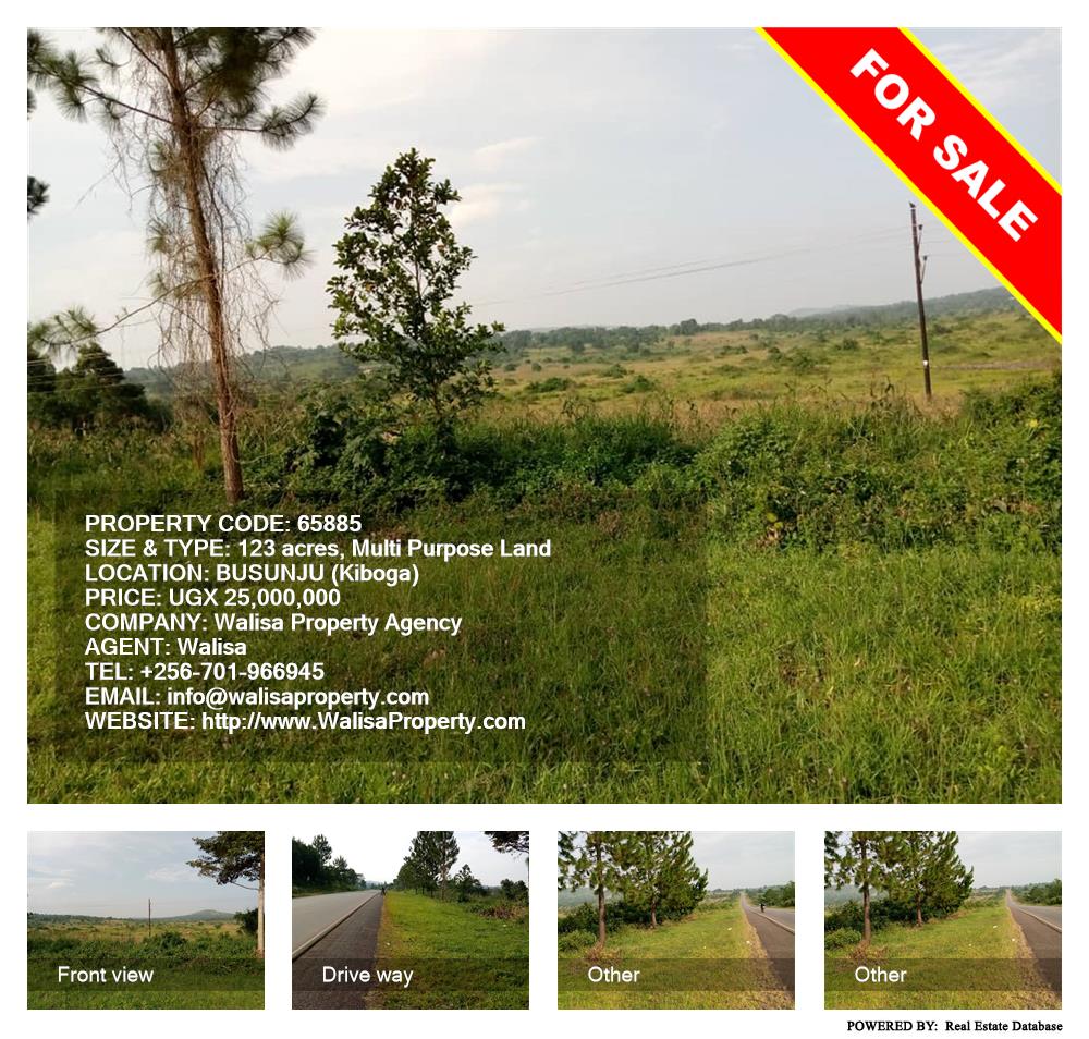 Multipurpose Land  for sale in Busunjju Kiboga Uganda, code: 65885