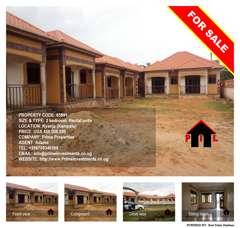 2 bedroom Rental units  for sale in Kyanja Kampala Uganda, code: 65891