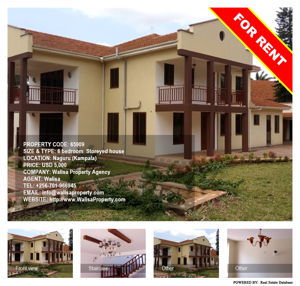 6 bedroom Storeyed house  for rent in Naguru Kampala Uganda, code: 65909