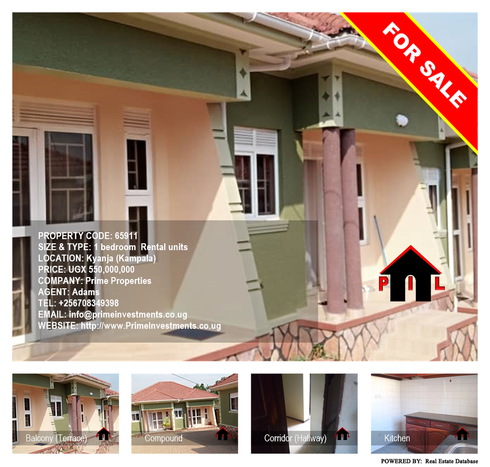 1 bedroom Rental units  for sale in Kyanja Kampala Uganda, code: 65911