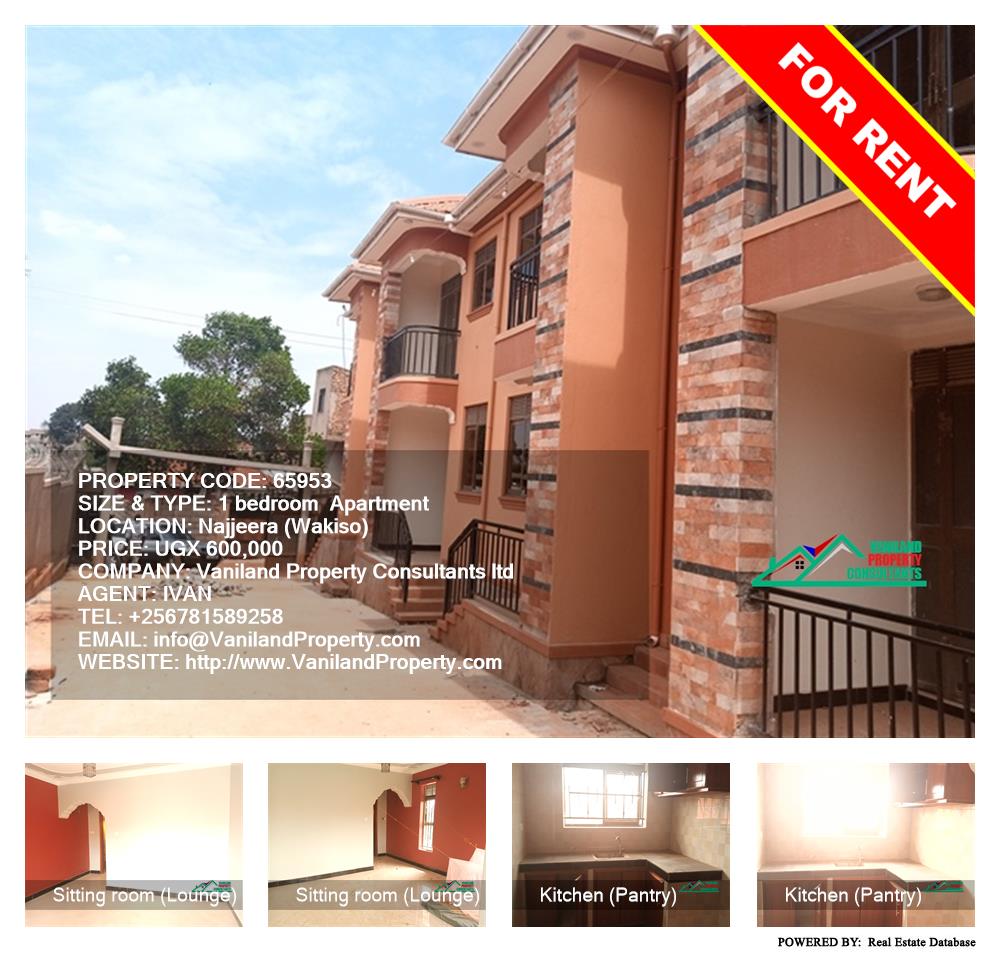 1 bedroom Apartment  for rent in Najjera Wakiso Uganda, code: 65953