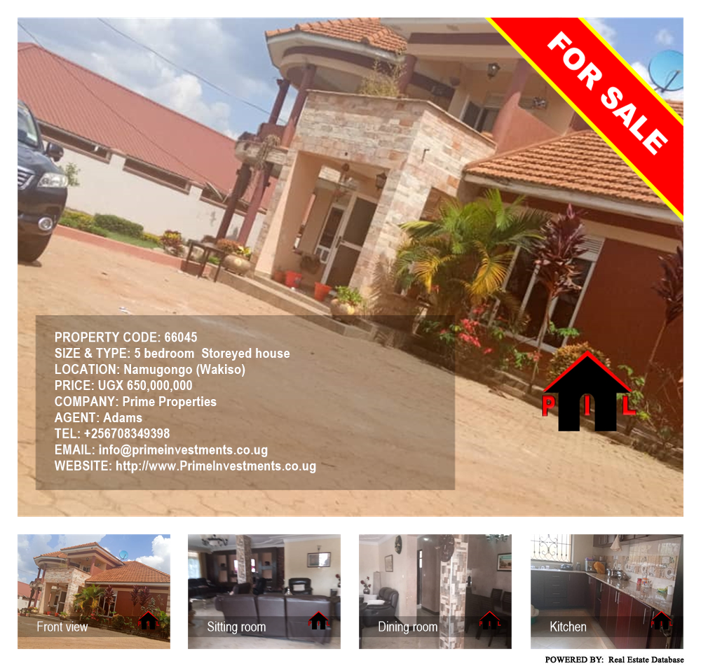 5 bedroom Storeyed house  for sale in Namugongo Wakiso Uganda, code: 66045