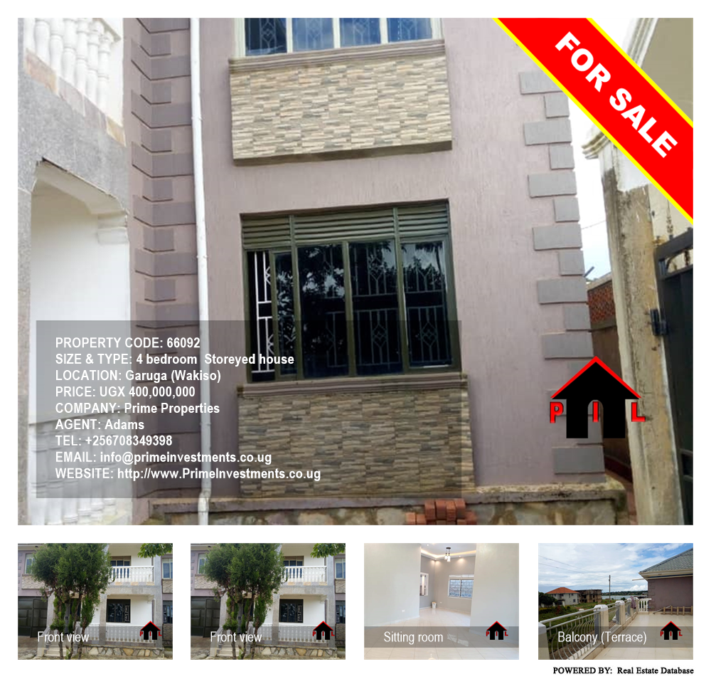 4 bedroom Storeyed house  for sale in Garuga Wakiso Uganda, code: 66092