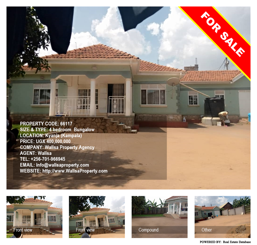 4 bedroom Bungalow  for sale in Kyanja Kampala Uganda, code: 66117