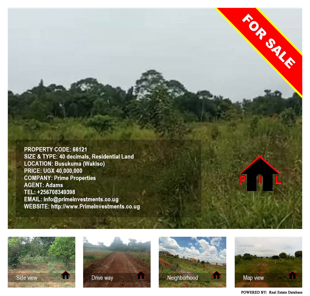 Residential Land  for sale in Busukuma Wakiso Uganda, code: 66121