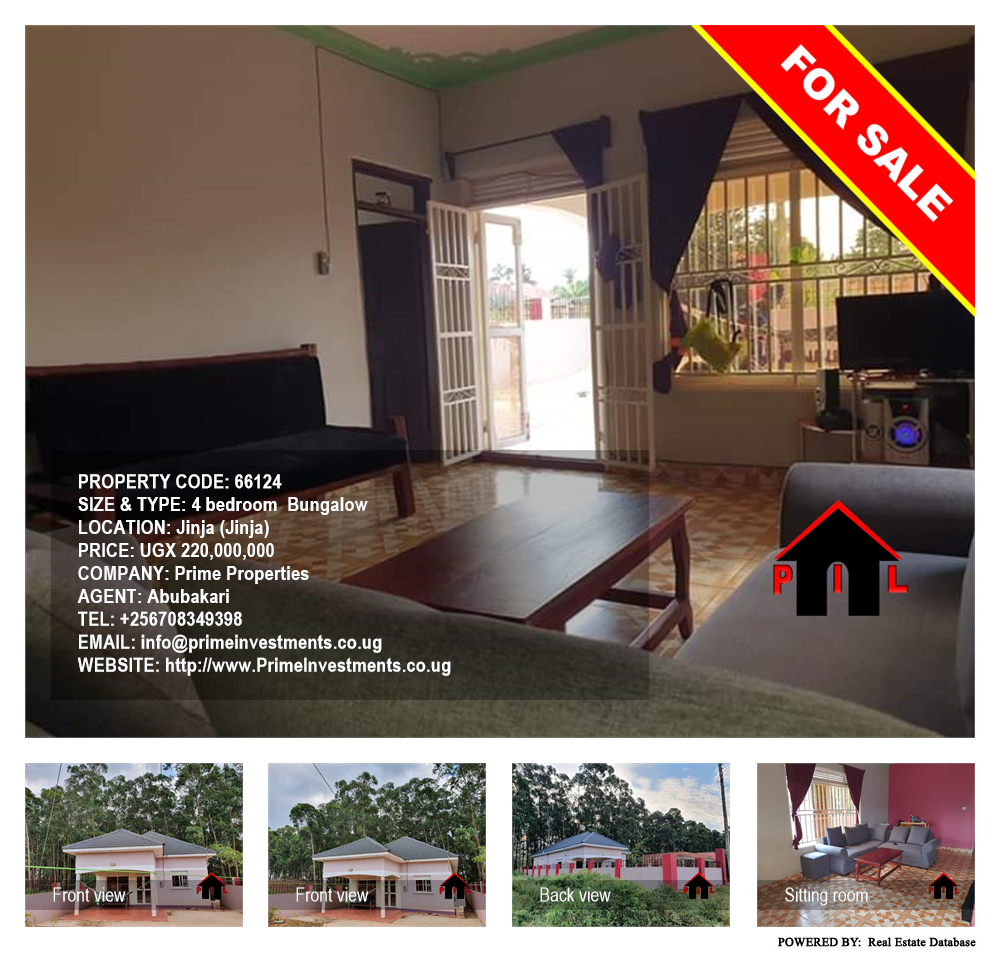 4 bedroom Bungalow  for sale in Jinja Jinja Uganda, code: 66124