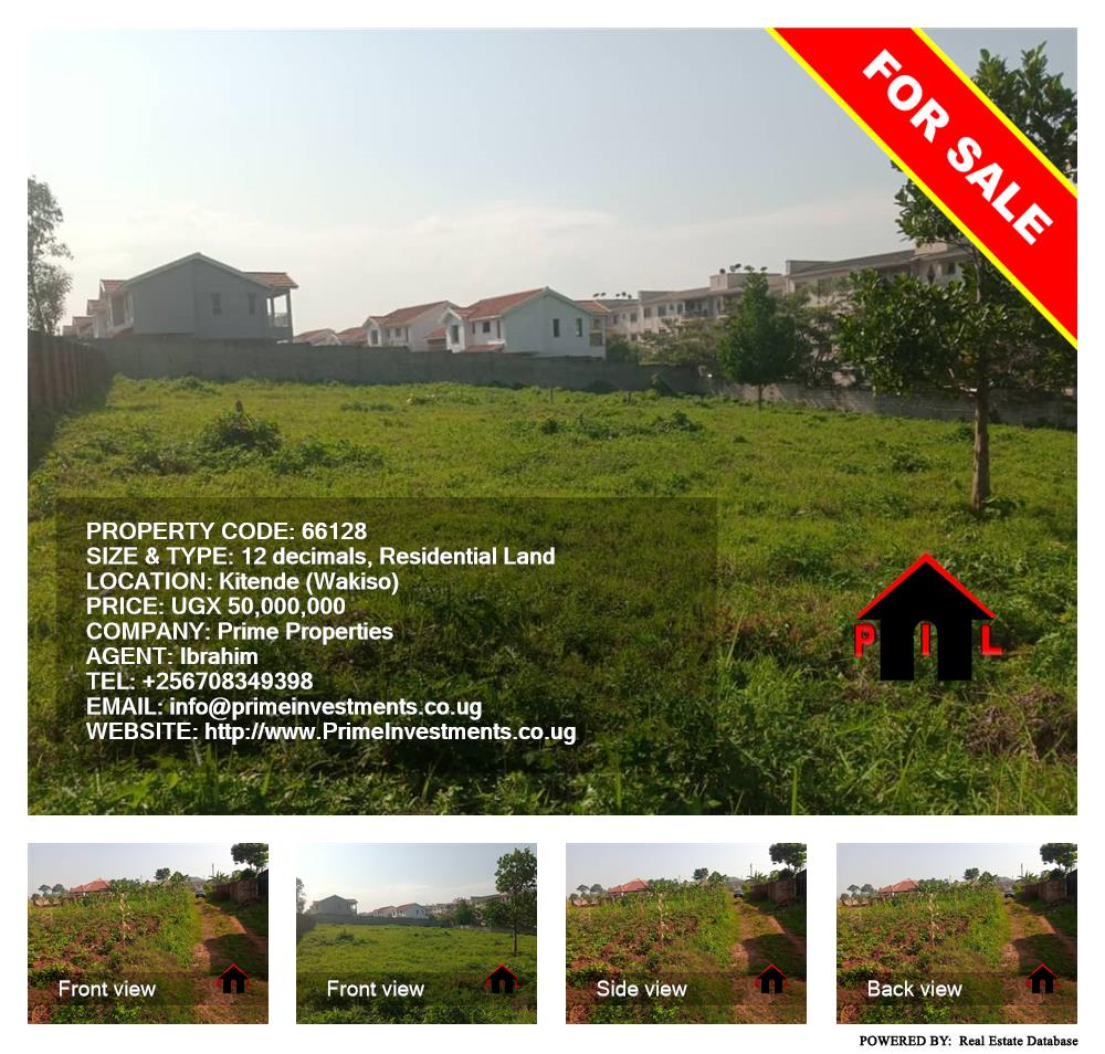 Residential Land  for sale in Kitende Wakiso Uganda, code: 66128