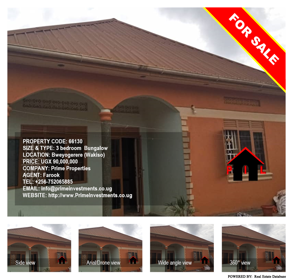 3 bedroom Bungalow  for sale in Bweyogerere Wakiso Uganda, code: 66130