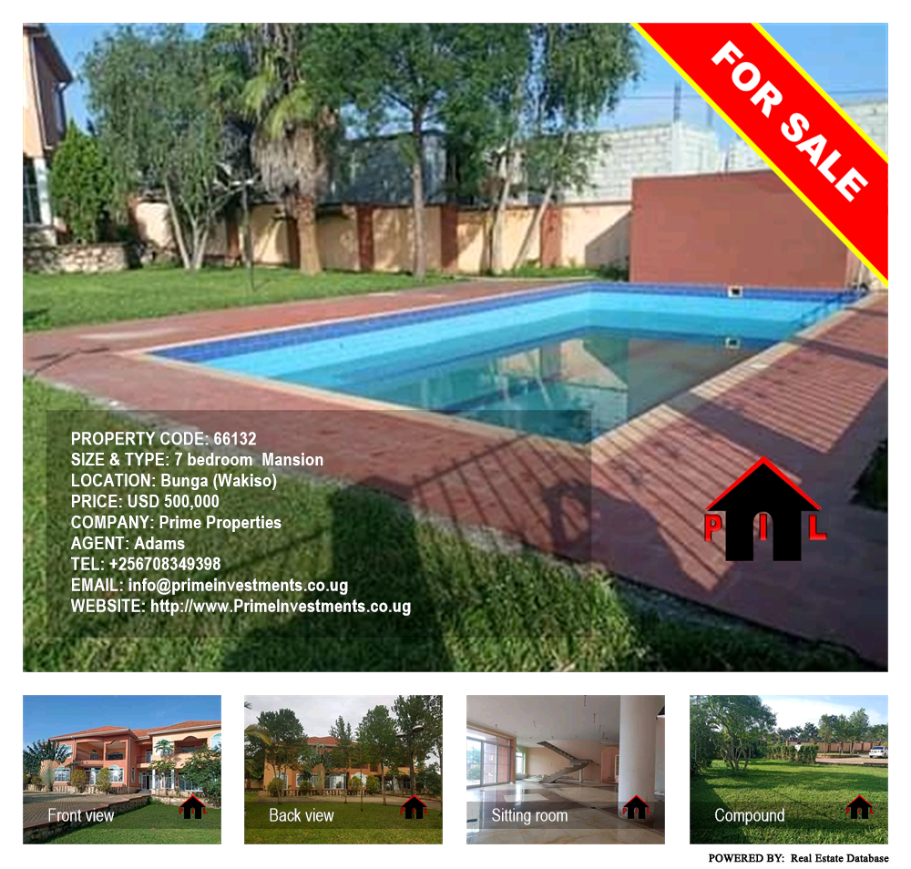 7 bedroom Mansion  for sale in Bbunga Wakiso Uganda, code: 66132