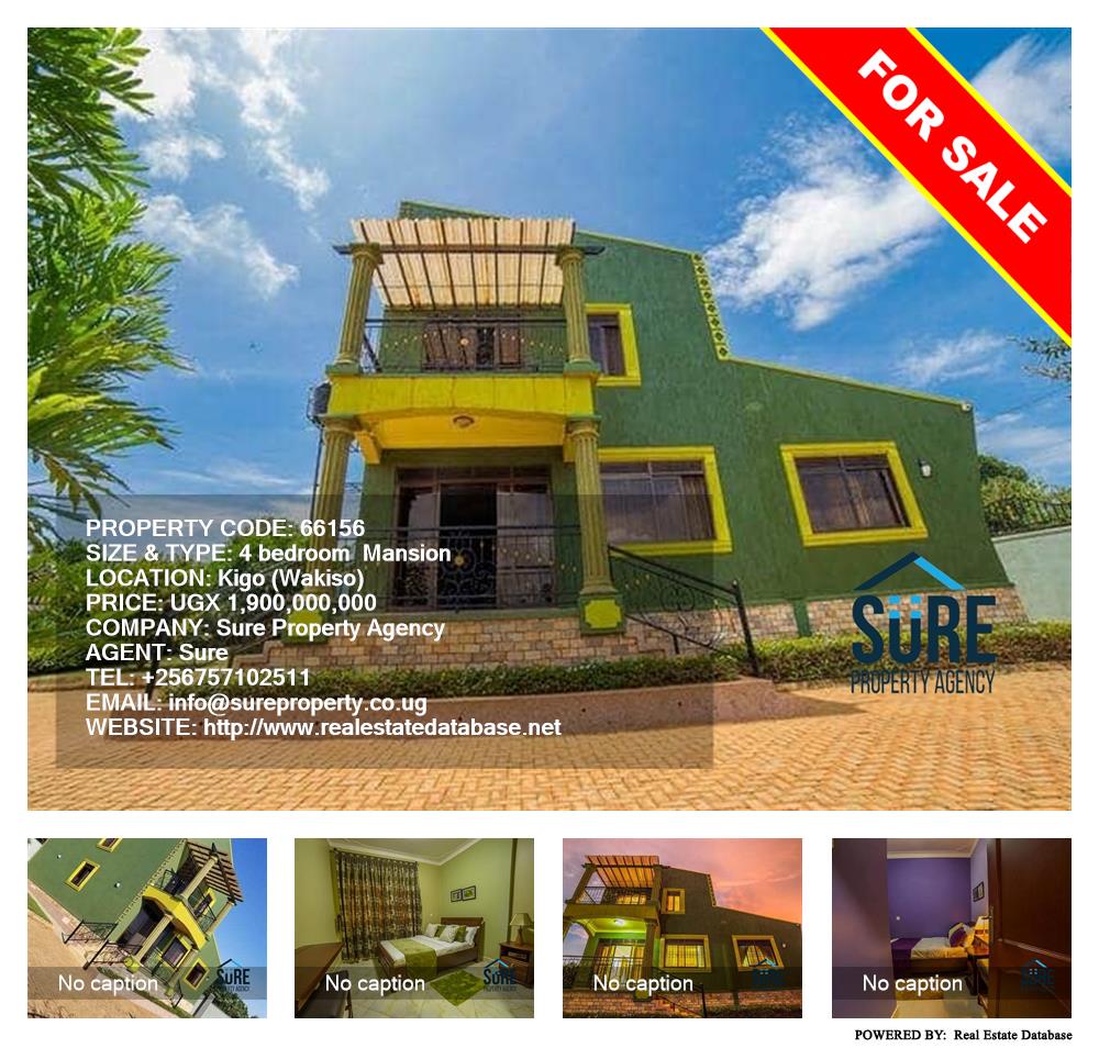 4 bedroom Mansion  for sale in Kigo Wakiso Uganda, code: 66156