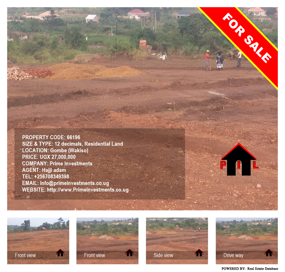 Residential Land  for sale in Gombe Wakiso Uganda, code: 66196