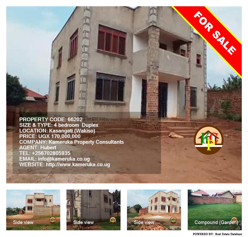 4 bedroom Duplex  for sale in Kasangati Wakiso Uganda, code: 66202