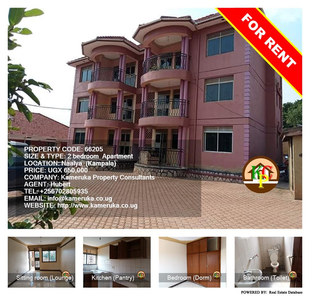 2 bedroom Apartment  for rent in Naalya Kampala Uganda, code: 66205
