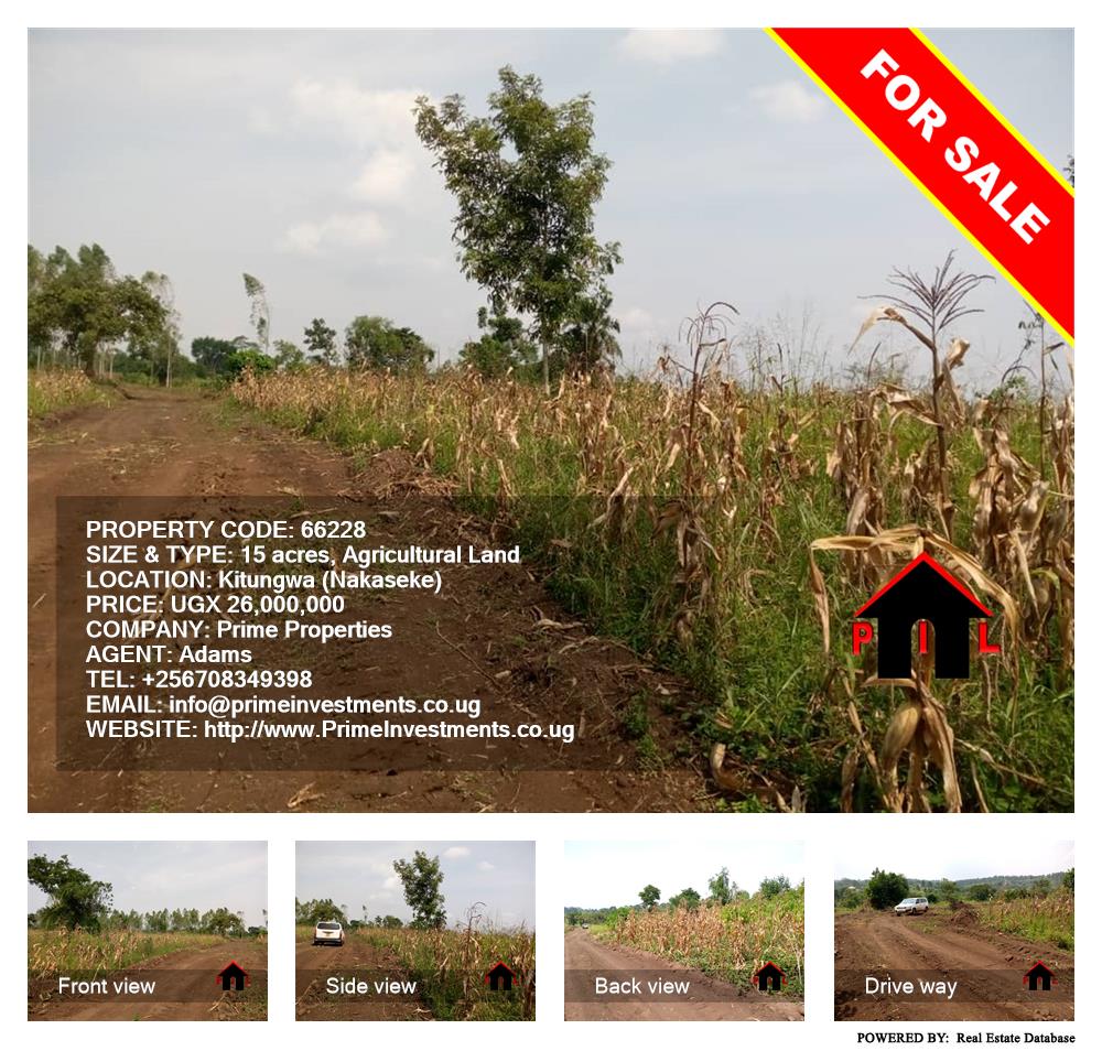 Agricultural Land  for sale in Kitungwa Nakaseke Uganda, code: 66228