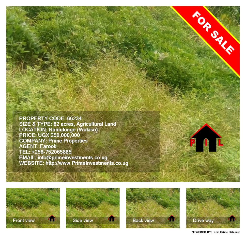 Agricultural Land  for sale in Namulonge Wakiso Uganda, code: 66234