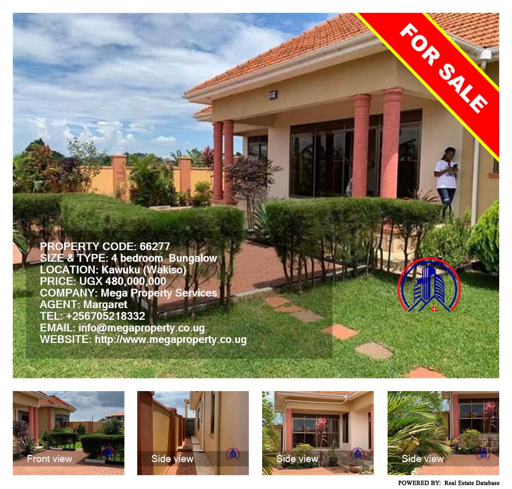 4 bedroom Bungalow  for sale in Kawuku Wakiso Uganda, code: 66277