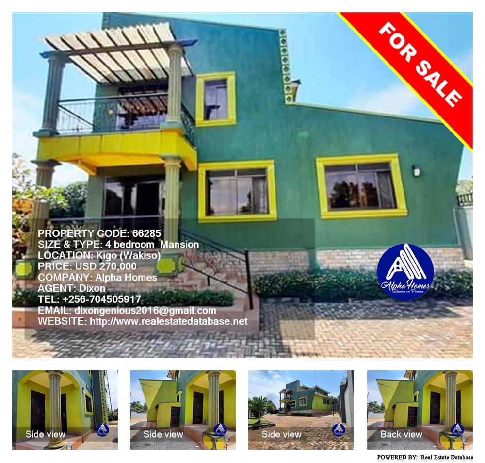 4 bedroom Mansion  for sale in Kigo Wakiso Uganda, code: 66285