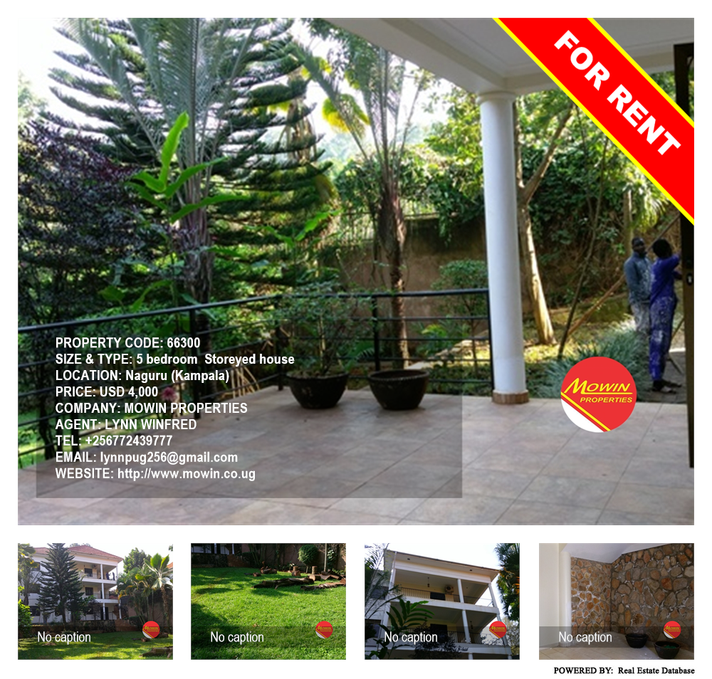 5 bedroom Storeyed house  for rent in Naguru Kampala Uganda, code: 66300