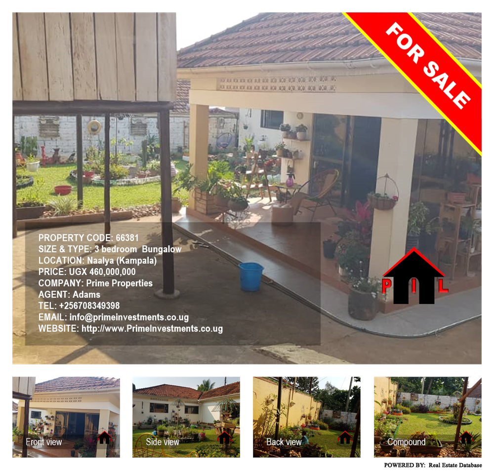3 bedroom Bungalow  for sale in Naalya Kampala Uganda, code: 66381