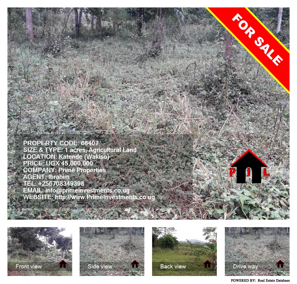 Agricultural Land  for sale in Katende Wakiso Uganda, code: 66407