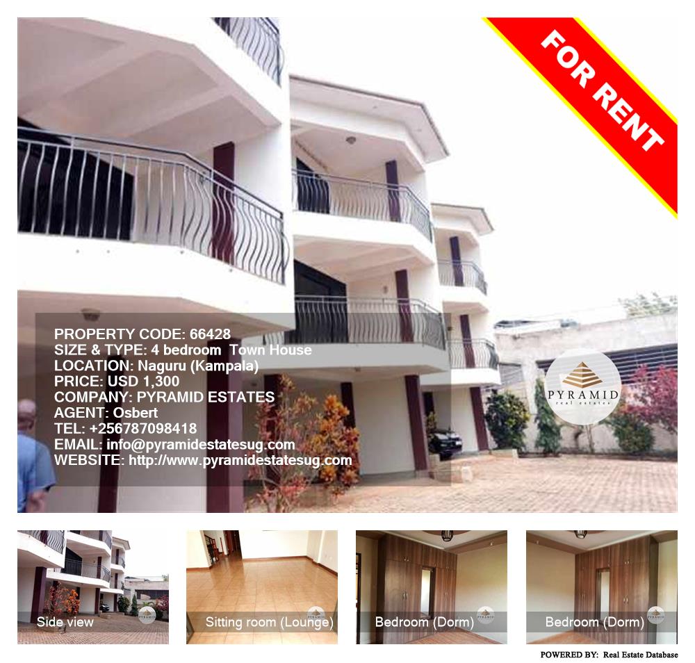 4 bedroom Town House  for rent in Naguru Kampala Uganda, code: 66428