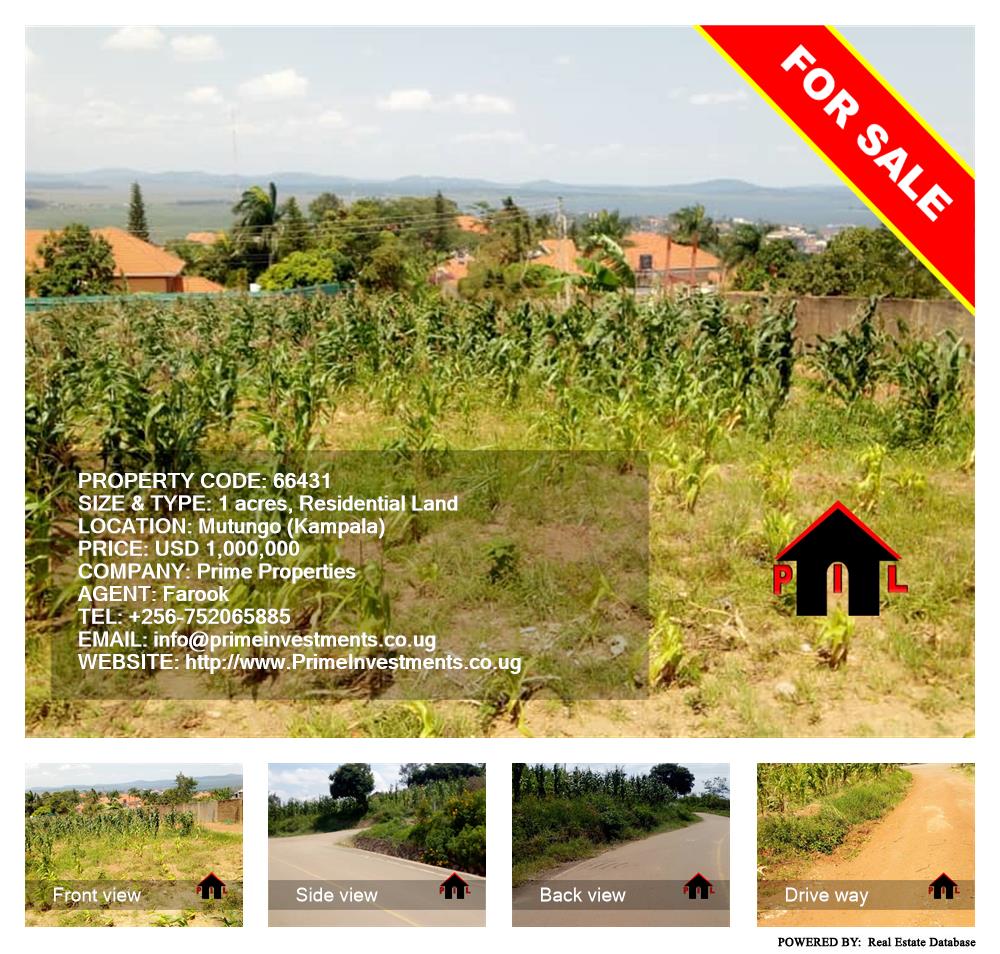 Residential Land  for sale in Mutungo Kampala Uganda, code: 66431