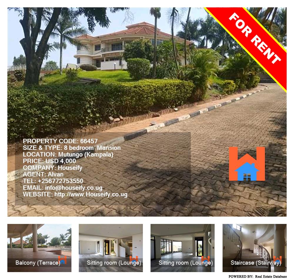 8 bedroom Mansion  for rent in Mutungo Kampala Uganda, code: 66457
