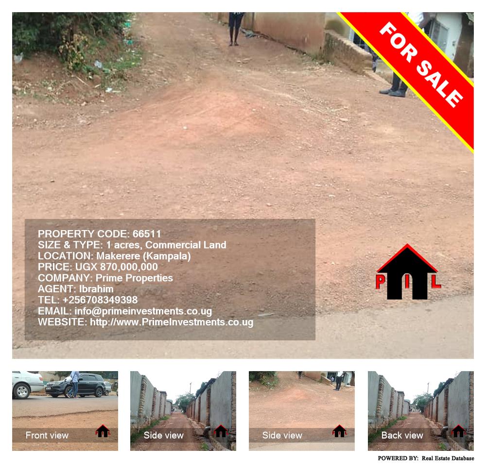 Commercial Land  for sale in Makerere Kampala Uganda, code: 66511