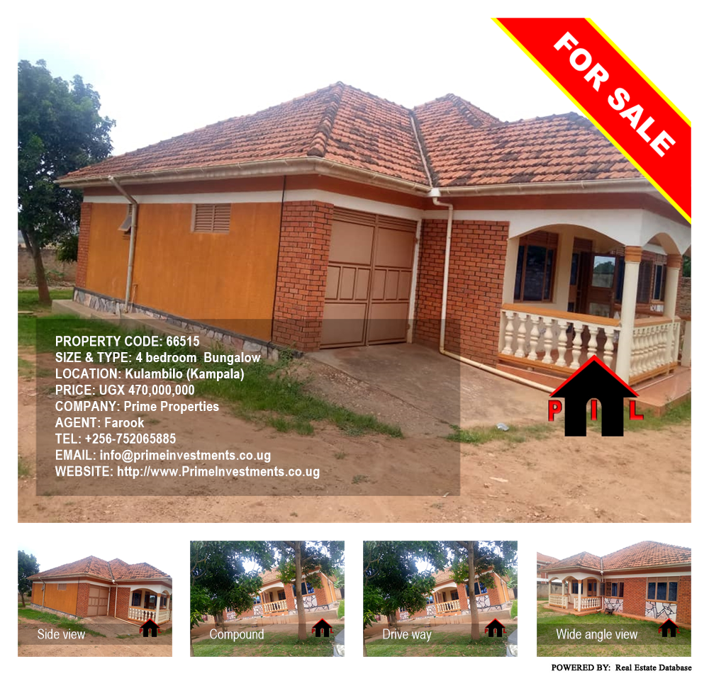 4 bedroom Bungalow  for sale in Kulambilo Kampala Uganda, code: 66515