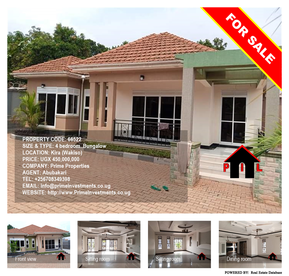 4 bedroom Bungalow  for sale in Kira Wakiso Uganda, code: 66522