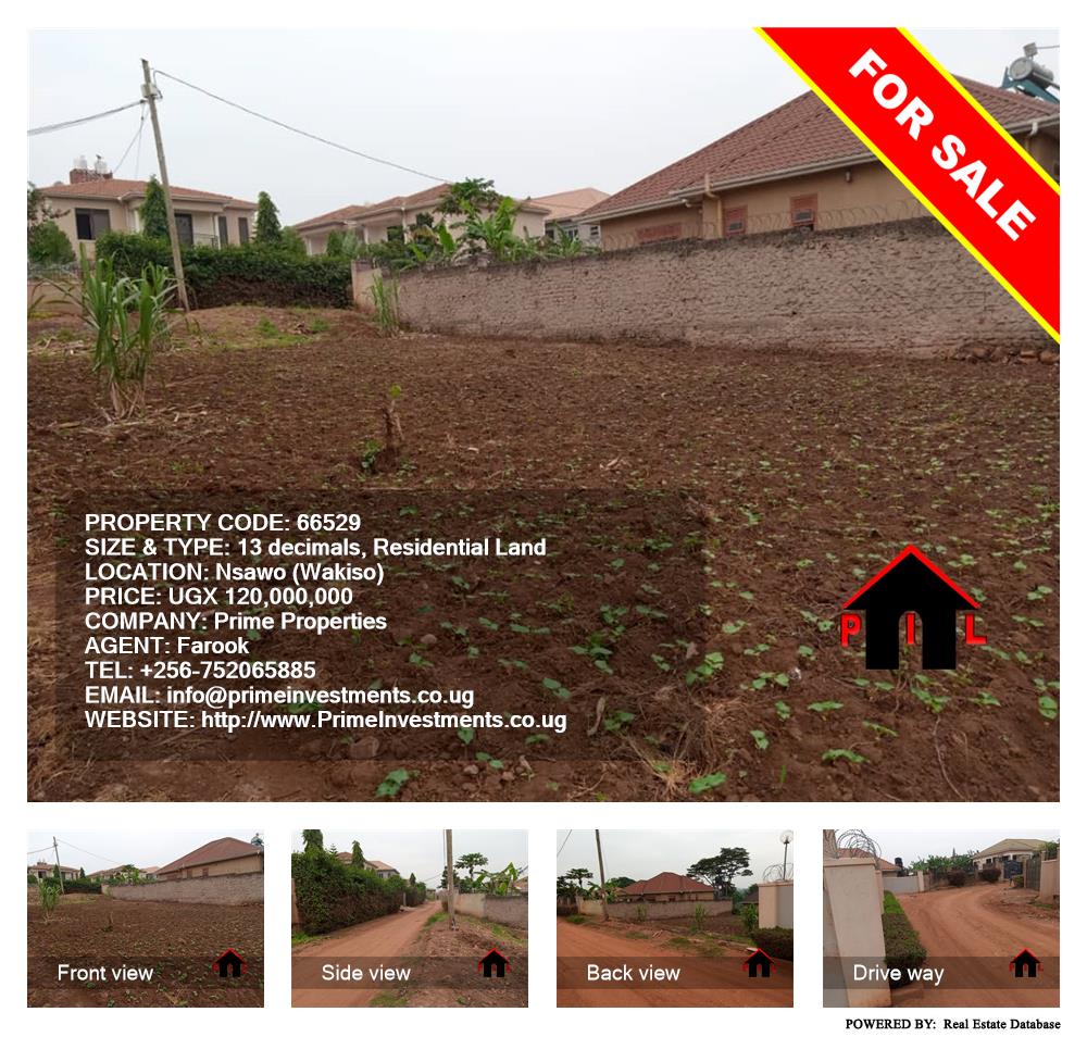 Residential Land  for sale in Nsawo Wakiso Uganda, code: 66529