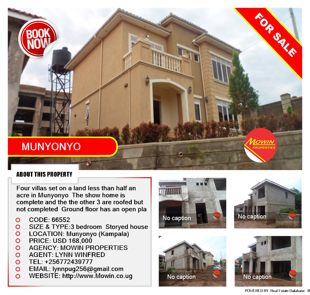 3 bedroom Storeyed house  for sale in Munyonyo Kampala Uganda, code: 66552