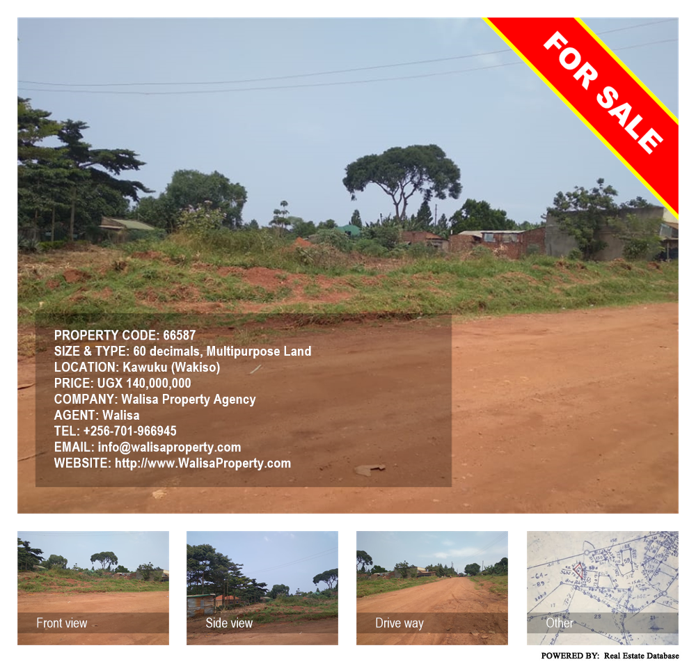 Multipurpose Land  for sale in Kawuku Wakiso Uganda, code: 66587