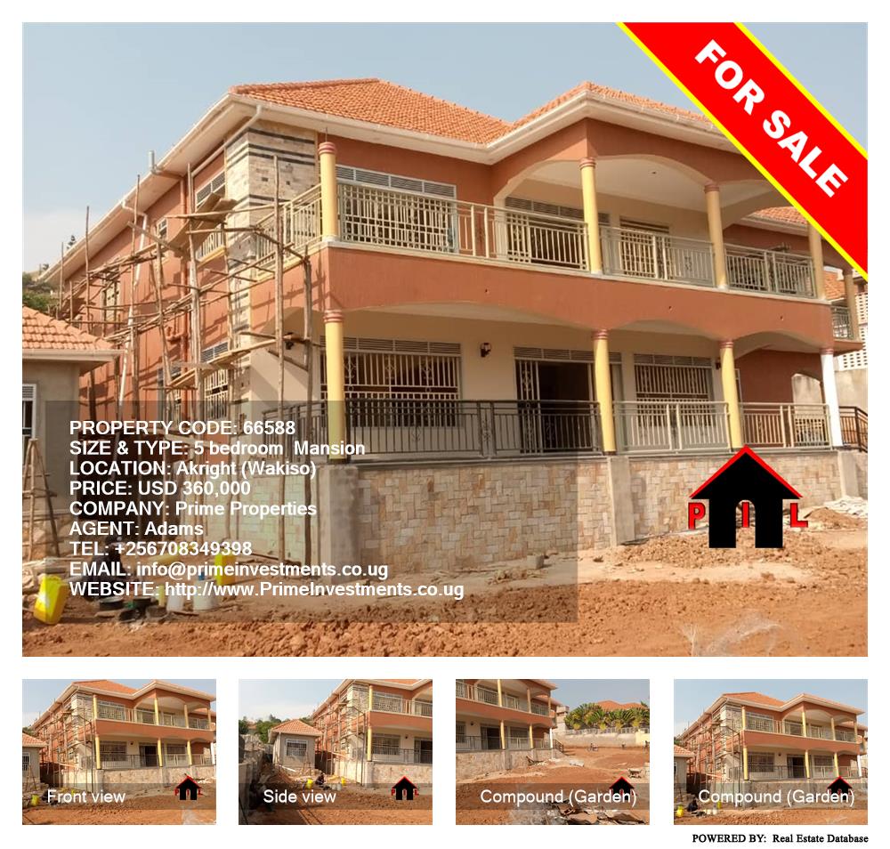 5 bedroom Mansion  for sale in Akright Wakiso Uganda, code: 66588