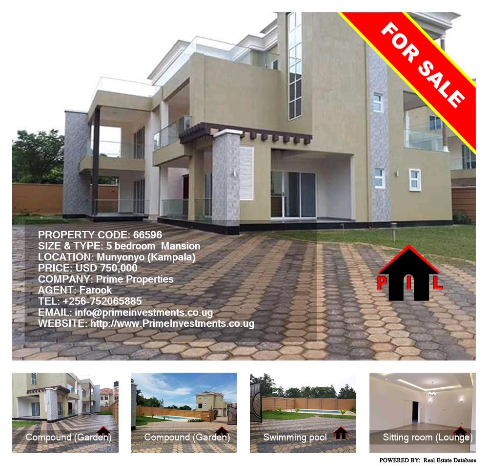 5 bedroom Mansion  for sale in Munyonyo Kampala Uganda, code: 66596