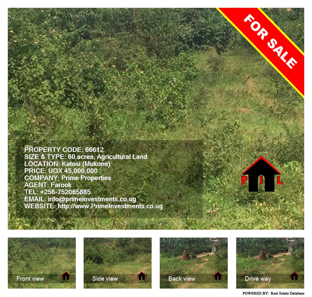 Agricultural Land  for sale in Katosi Mukono Uganda, code: 66612
