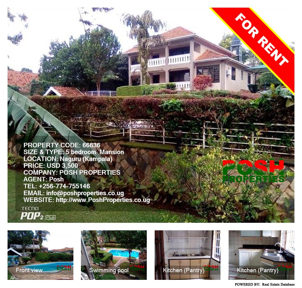 5 bedroom Mansion  for rent in Naguru Kampala Uganda, code: 66636