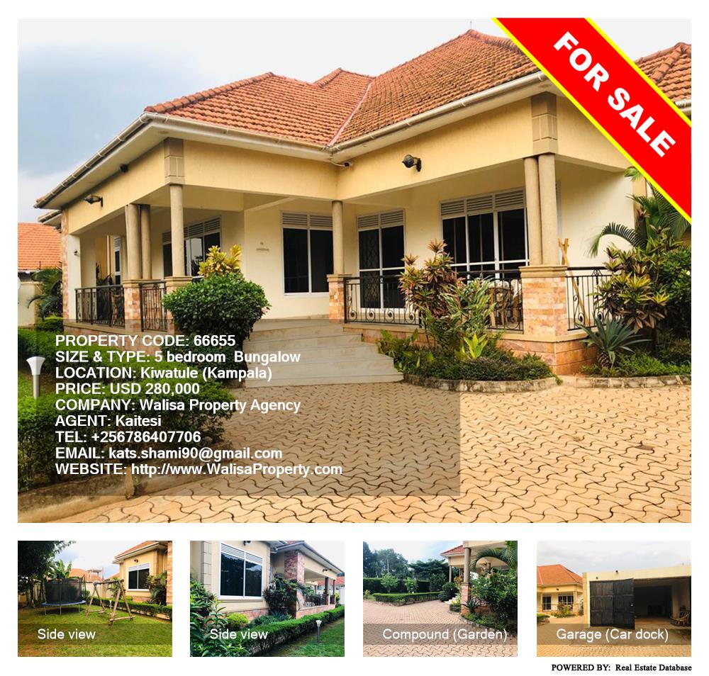 5 bedroom Bungalow  for sale in Kiwaatule Kampala Uganda, code: 66655