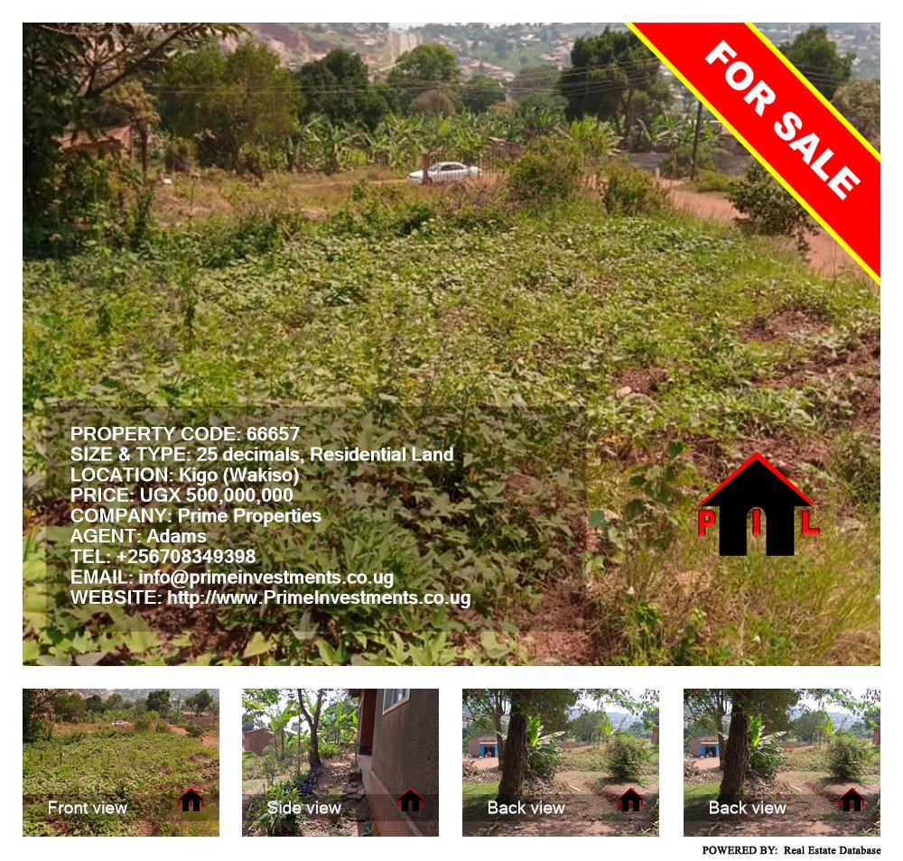 Residential Land  for sale in Kigo Wakiso Uganda, code: 66657
