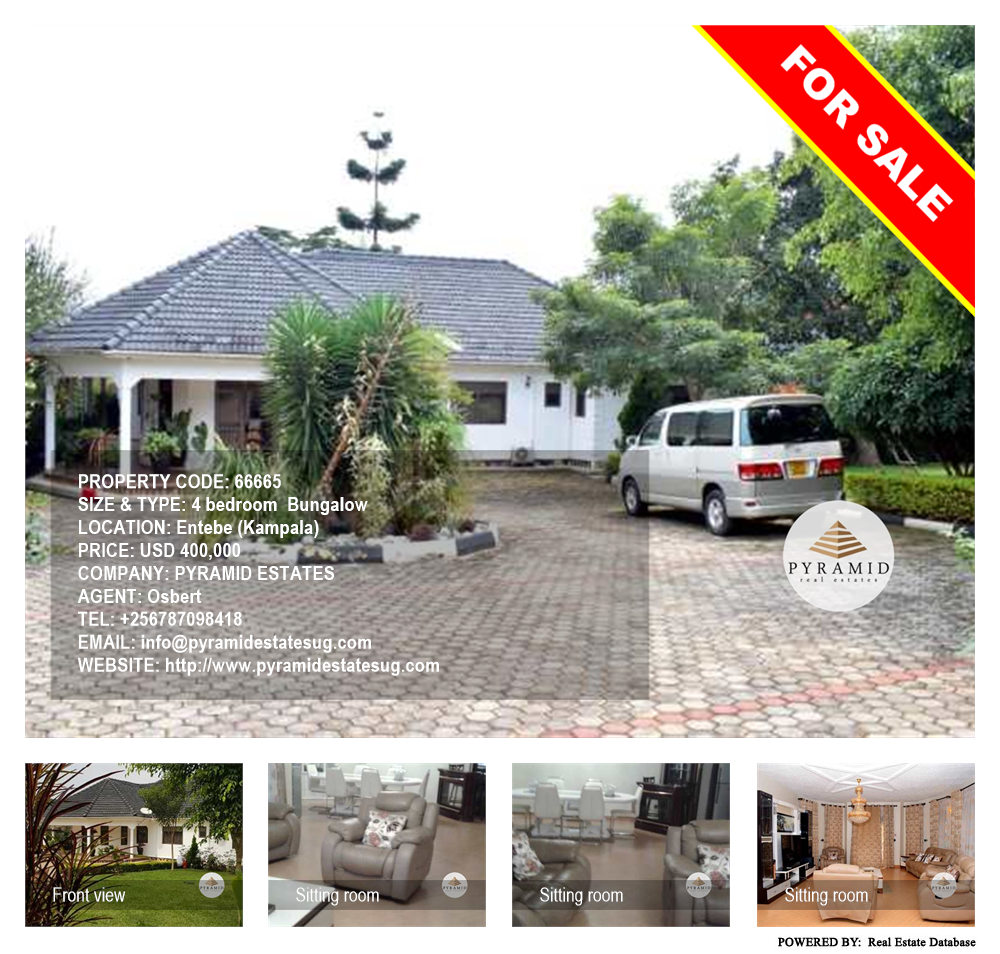 4 bedroom Bungalow  for sale in Entebbe Kampala Uganda, code: 66665