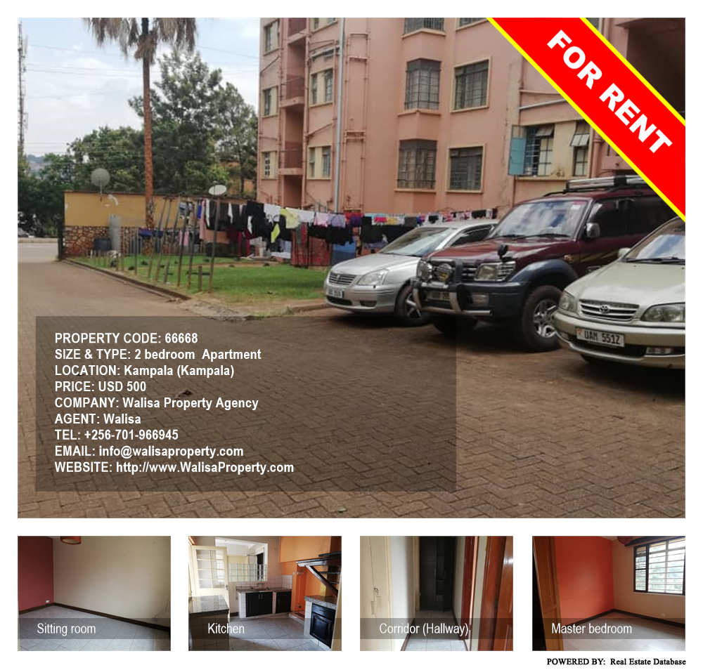 2 bedroom Apartment  for rent in Kampala Kampala Uganda, code: 66668