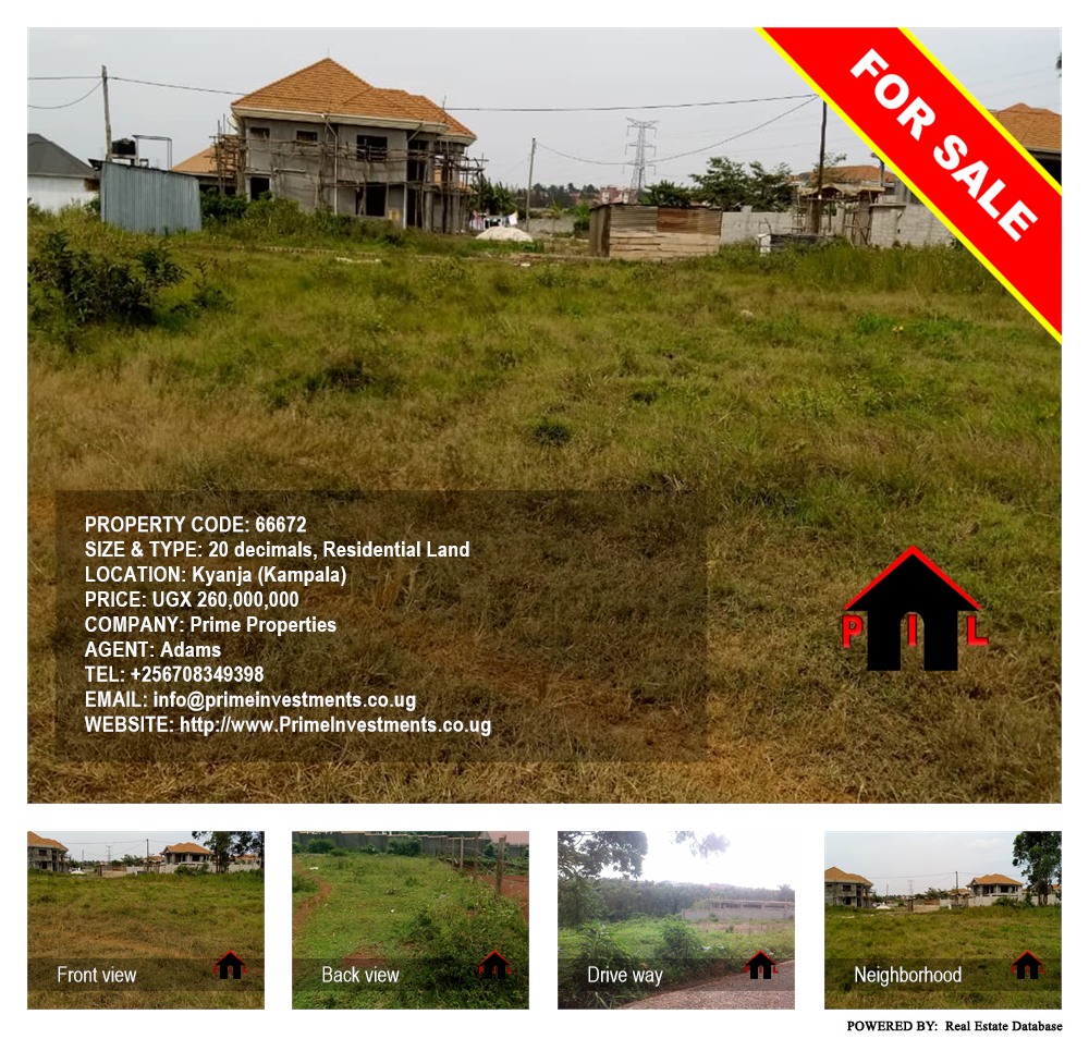 Residential Land  for sale in Kyanja Kampala Uganda, code: 66672