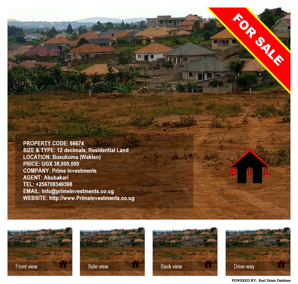Residential Land  for sale in Busukuma Wakiso Uganda, code: 66674