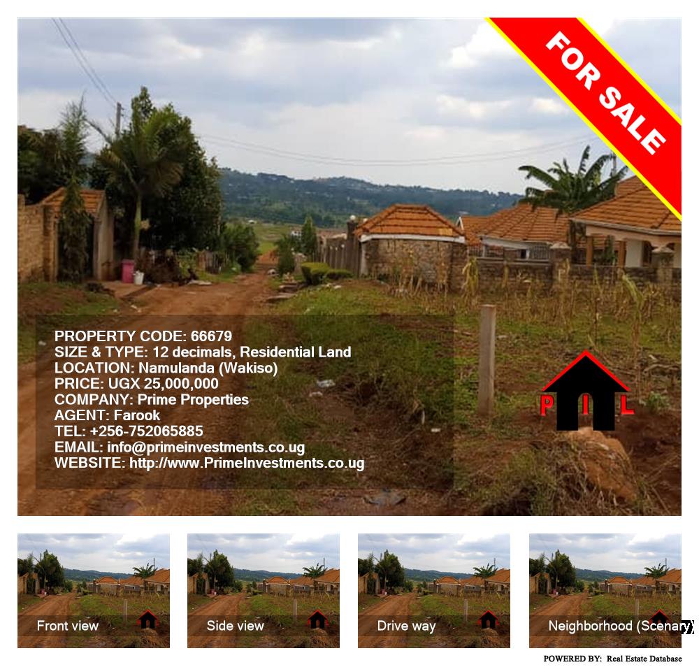 Residential Land  for sale in Namulanda Wakiso Uganda, code: 66679