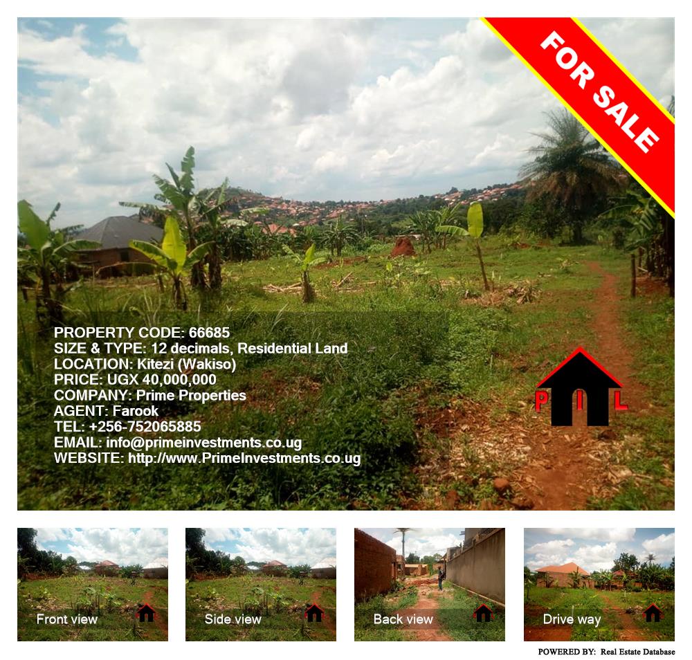 Residential Land  for sale in Kiteezi Wakiso Uganda, code: 66685