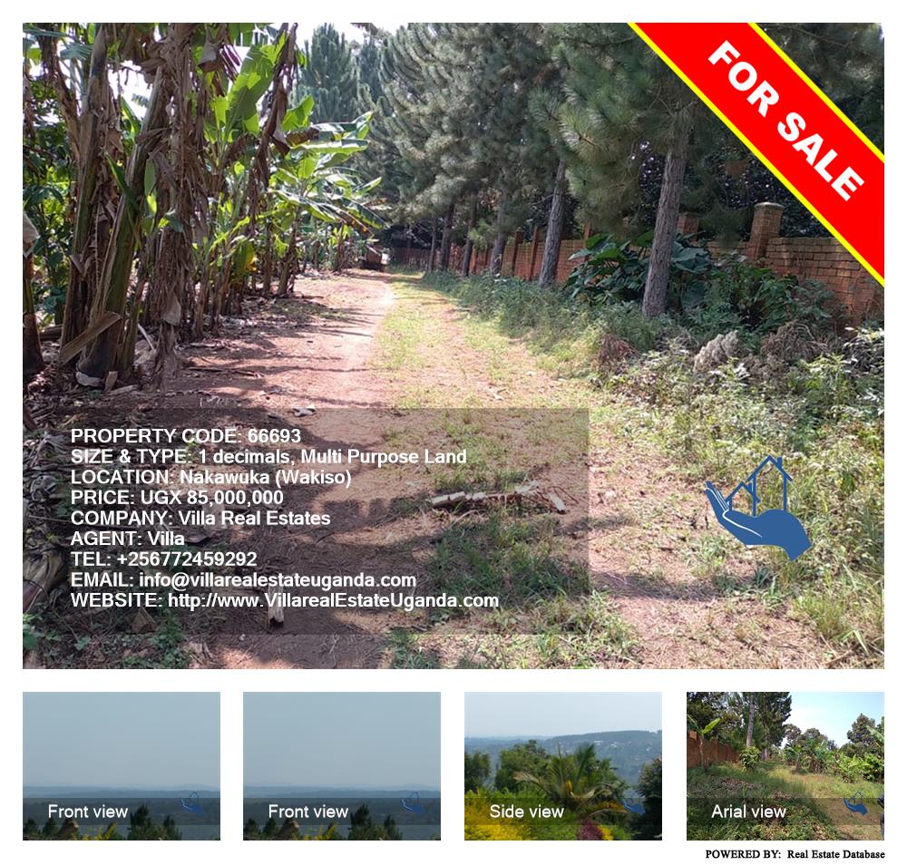 Multipurpose Land  for sale in Nakawuka Wakiso Uganda, code: 66693
