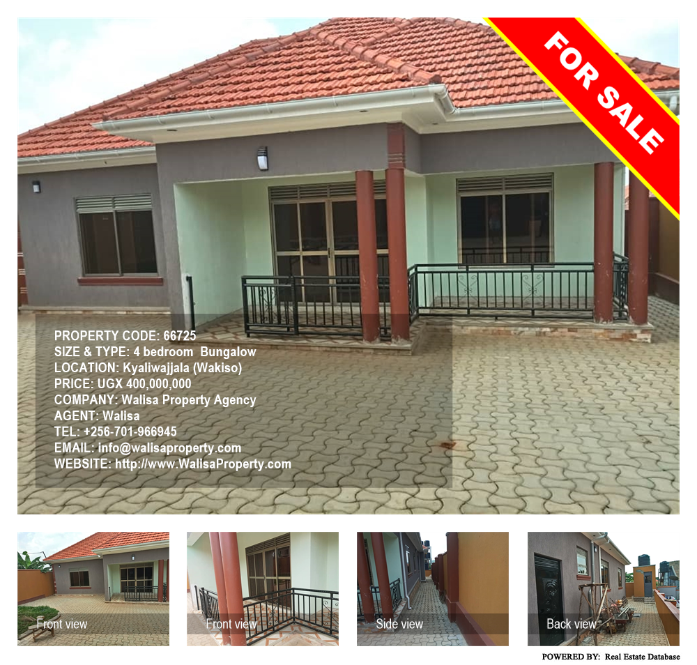 4 bedroom Bungalow  for sale in Kyaliwajjala Wakiso Uganda, code: 66725
